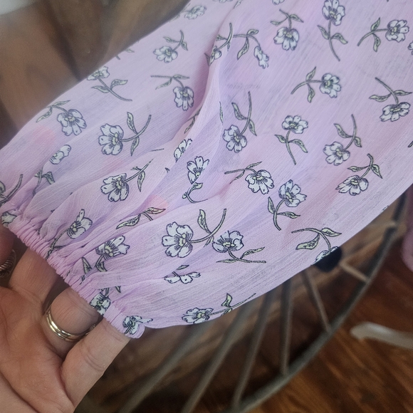 Forever 21 Purple and Pink Long Sleeve Sundress - Picture 6 of 11